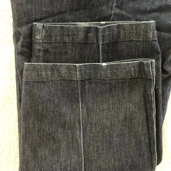 Lee Womens Jeans Size 16W Blue Dark Denim Relaxed Straight Leg Classic Mid Rise - Picture 12 of 15